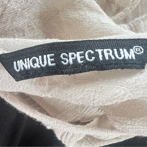 Unique Spectrum Boho Lightweight Crocheted Fringe 3/4 Sleeve Blouse - Picture 11 of 12